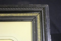 19th Century German Photo of Woman & Dog in Original Mat & Frame 18″