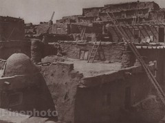 c1900/72 Vintage EDWARD CURTIS Photo Gravure Native American Indian Architecture