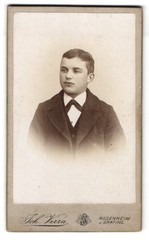 Photograph Joh. Verra, Rosenheim, Spring Str. 10, Portrait of a Young Man