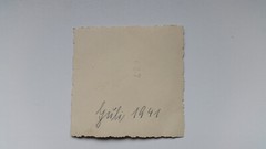 Photo 4R175 Little Girl with Accordion circa 1940s approx 6x6cm