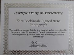 KATE BECKINSALE ** Actress Hand Signed Autograph COA