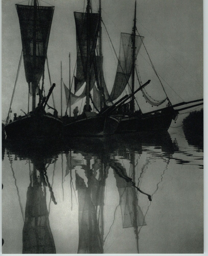 1960s 1973 Gerhard Vetter Fishing Boats Shrimp Nets Art Photo Photogravure 16×20