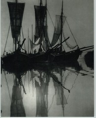 1960s 1973 Gerhard Vetter Fishing Boats Shrimp Nets Art Photo Photogravure 16×20