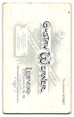 Photograph Gustav Werner, Leipzig, Zeitzer-Strasse 16-18, student in elegant