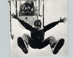 1972 1954 Philippe Halsman Salvador Dali Hanging Helicopter Art Photo Gravure
