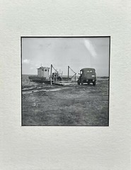 Original SOL LIBSOHN GELATIN SILVER PHOTO Cars at Hatteras Is. Ferry WPA Artist