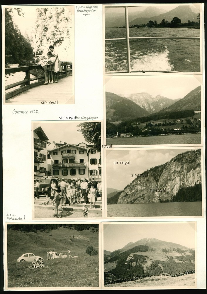 1962 – Berchtesgaden Wolfgangsee VW Beetle 1960s – Photos in Photo Corners ~21x30cm