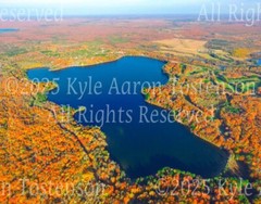 Silver Lake, Laona, WI, Forest County, Wisconsin Overhead Photo. Frame Optional.