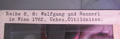 Mozart Wolfgang Amadeus and Nannerl in Vienna Old Glass Picture 8.5 x 10 cm