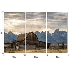 HOMEOART Country Wall Decor Farmhouse Landscape Canvas Wall Art Western Home …