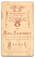Photograph Aug Jawirsky, Munich, Maximilian corner Herrenstrasse, man in suit