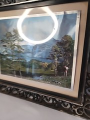Vintage Pair Dufex Prints FJ Warren LTD Foil Landscape Matted In Plastic Frames
