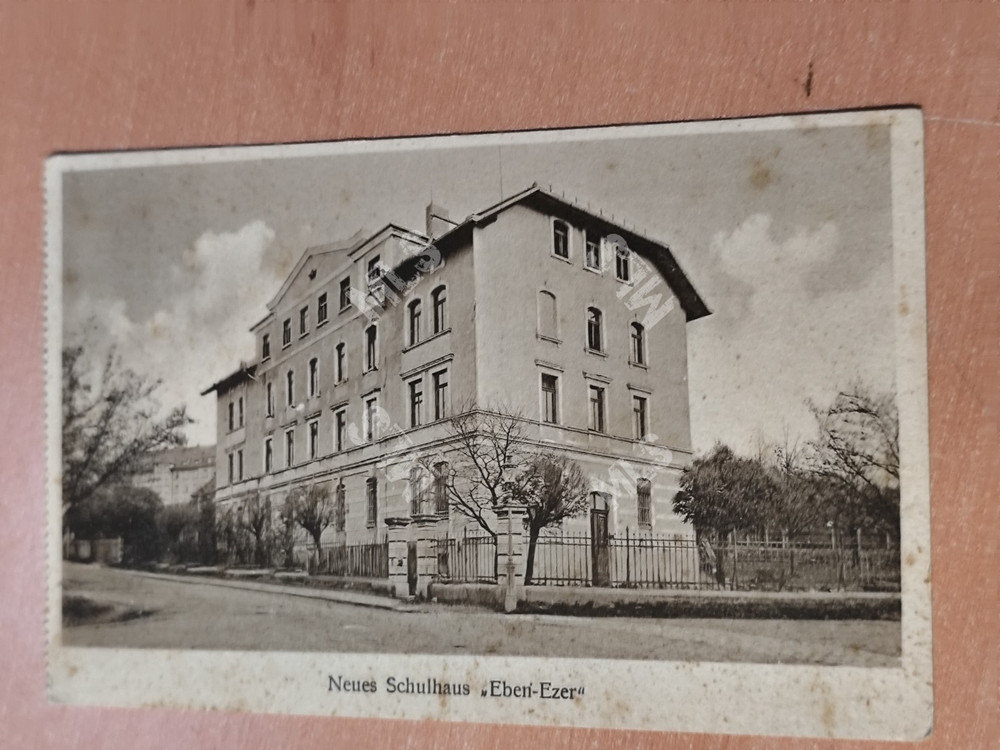 Postcard postcard school house Eben Ezer Gunzenhausen FT