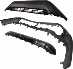 Front Bumper Lower Skid Plate Grille + Valance Panel Compatible with 2019 2020 2