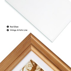 4×6 Double Hinged Picture Frame Folding Photo Frame Vertical and Horizontal i…