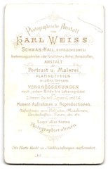 Photograph Karl Weiss, Schwäb. Hall, Chevauleger des 122. regiment in uniform