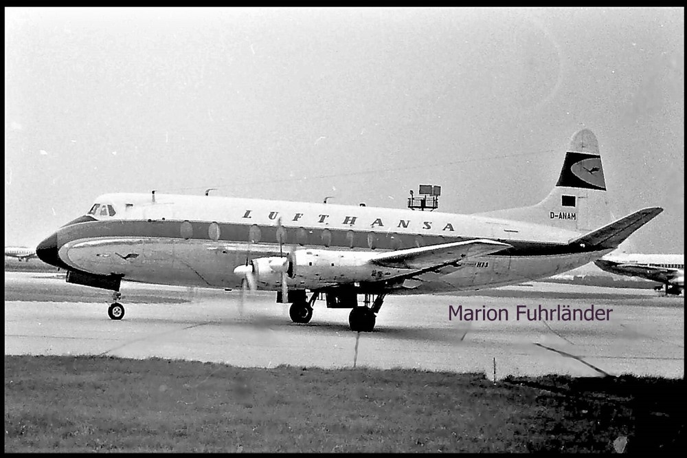 Foto: 1960 ?, ND, Vickers «Viscount» schwarz-weiß DIN A 4, Flugzeug