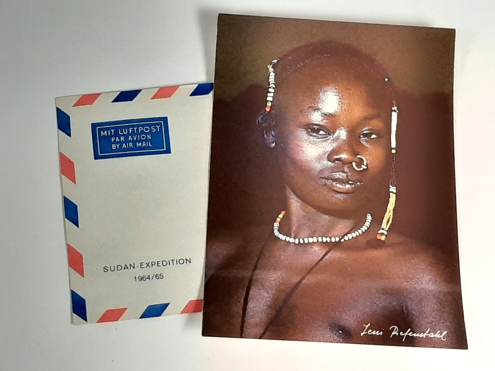SUDAN EXPEDITiON 1964/65 Envelope & Nuba Postcard from Leni Riefenstahl Estate