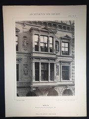 Large Phototype 1889. Berlin. House Voßstraße 33. Bay Window. Hermann Oskar Reck
