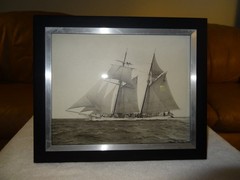 Norman Fortier Black & White Sailboat Photograph Signed & Framed 8.5″ x 10″