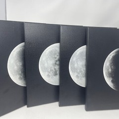 Set of 4 Custom Phases of the Moon Photographs on Canvas Wieco Art