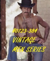VINTAGE MALE PORTRAIT #0723-384 -COWBOY -free shipping in usa