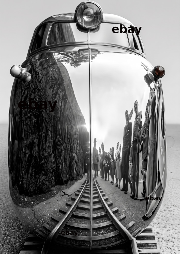 Photo Art Print of an early version of a Union Pacific aluminum streamliner 1933