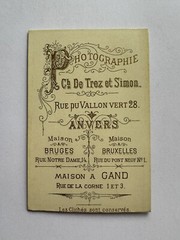orig. CDV Foto Fotografie alt Bild Frau Dame Mode um 1885 Anvers