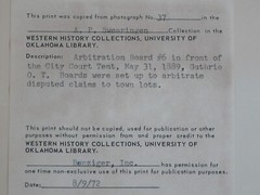 Vtg A.P. Swearingen LAND RUN 1899 Photograph OK Arbitration Board Guthrie O.T.