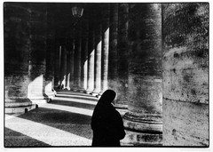 Framed Street Art Photograph ALLEN MATTHEWS 1987 Italy Nuns Colonnade St Peter’s