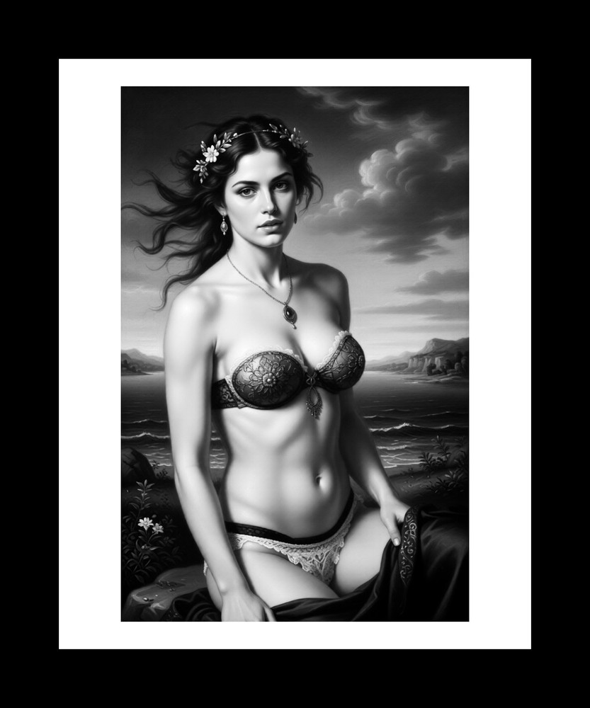 Female Nude Fine Art Photograph Black and White 8×10 Inch SN12