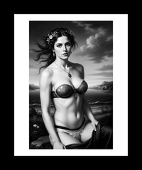 Female Nude Fine Art Photograph Black and White 8×10 Inch SN12