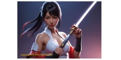 Beautiful Sensual Asian Girl Anime B on Quality semi-gloss Photo Paper 11″ x 17″