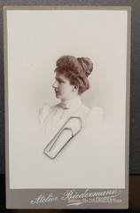 Photo CDV KAB portrait businesswoman Eisermann Crossen or Poland profile picture old