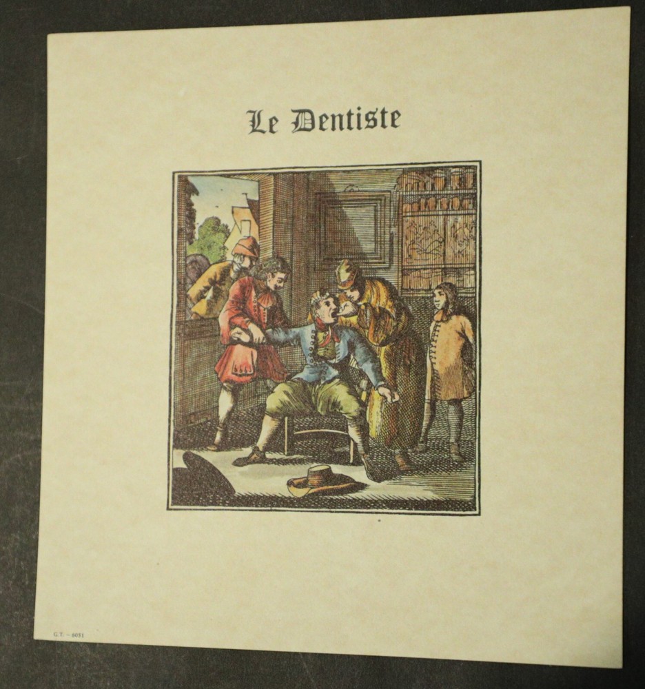 7 vintage pictures of historic trades, 5.5×5.5, ideal for framing