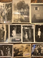 🎁Bundle 10 Photos ~30-40s Reich WWII Women Children Men Dress Ribbon SW 9×11