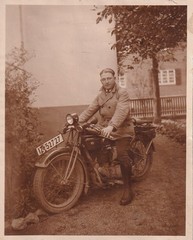 Photo-Gentleman with Motorcycle Rhine Province approx. 1930