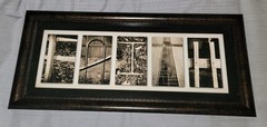 FAITH Creative Letter Art Architectural Black/White Photography Framed 22″ x 10″