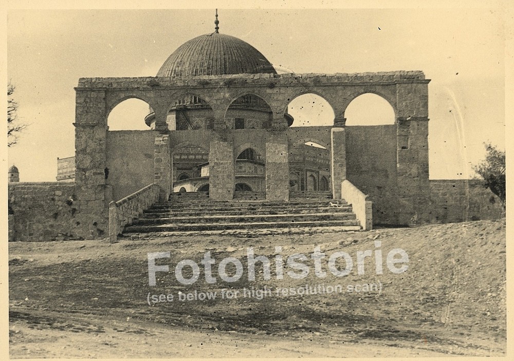 Photo Palestine Jerusalem Dome of the Rock Temple Mount Architecture Stone Staircase 1932
