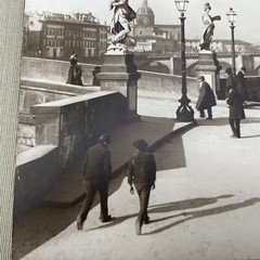 Alinari Collection Photograph Print on Wood Plaque~ Florence Ponte Santa Trìnita