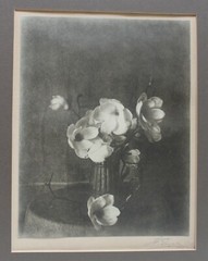 PICTORIALIST PHOTOGRAPH, FLOWERS IN A VASE