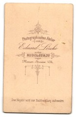 Photography Eduard Lösche, Rudolstadt, Mauerstr. 454, Young Man in Black A
