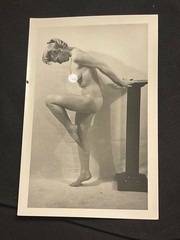 Original Curiosa Pin Up Print 1950s Portrait Nude Woman Female France Eros