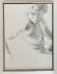 Super Rare 1980’s Male Nude Model Triptych Listed SF Artist DENNIS KOHN