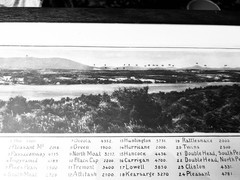 JB Kahill~1924~RARE MAINE B&W Panorama & Diagram~Mountains~Ski Resorts~ Framed