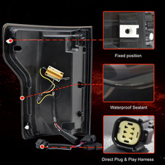Sequential Full Led Tail Lights Fit for 2015-2020 Ford F150 (Not Fit W/Blind Spo