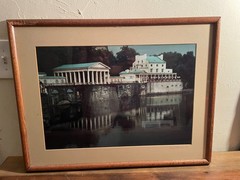 Signed Architectural Photograph 1981 🏛️ Framed Neoclassical Palace Waterfront