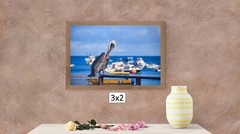Pelican on Ocean Side, High Resolution Image, Many Formats, TV Art