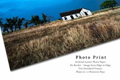 Abandoned Photography Print – Picture of Old House on Stormy Evening in Oklahoma