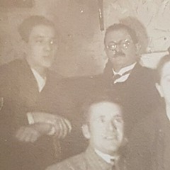 Photo Antique, Vintage, Group of Men with Woman 1929